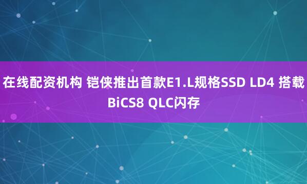 在线配资机构 铠侠推出首款E1.L规格SSD LD4 搭载BiCS8 QLC闪存